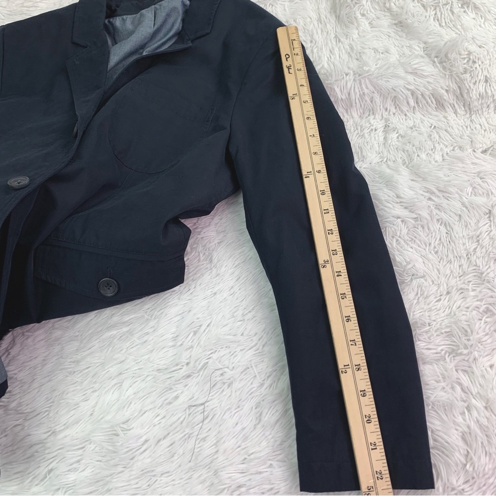 Banana Republic size 38 short chino sport coat blazer in navy blue - Picture 12 of 15